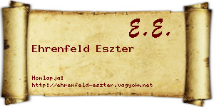 Ehrenfeld Eszter névjegykártya